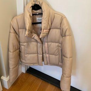 Abercrombie & Fitch vegan Leather mini puffer